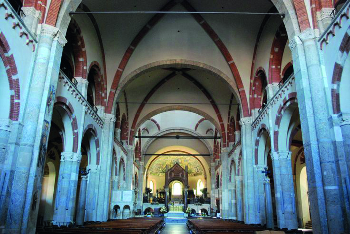 Il canto della Corale nella basilica di S. Ambrogio a Milano