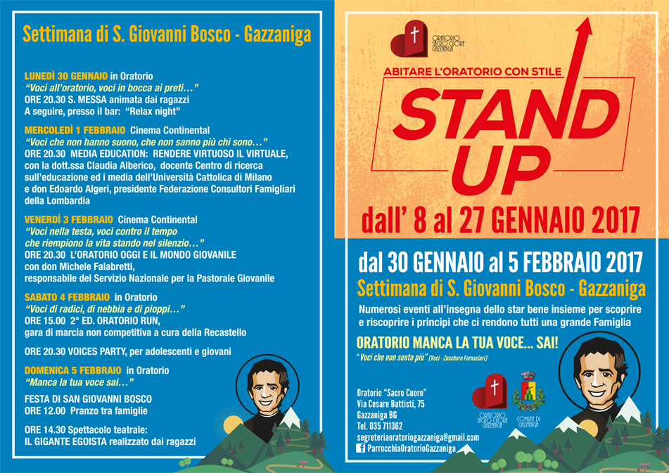 “Settimana di Don Bosco” e “stand-up” per riscoprire l’Oratorio