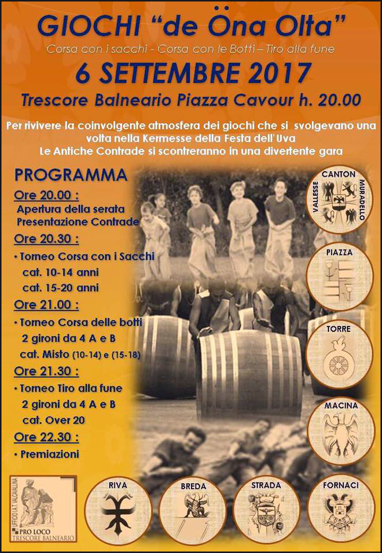 Rivive il “Palio delle Contrade” con “Giochi de öna ölta”