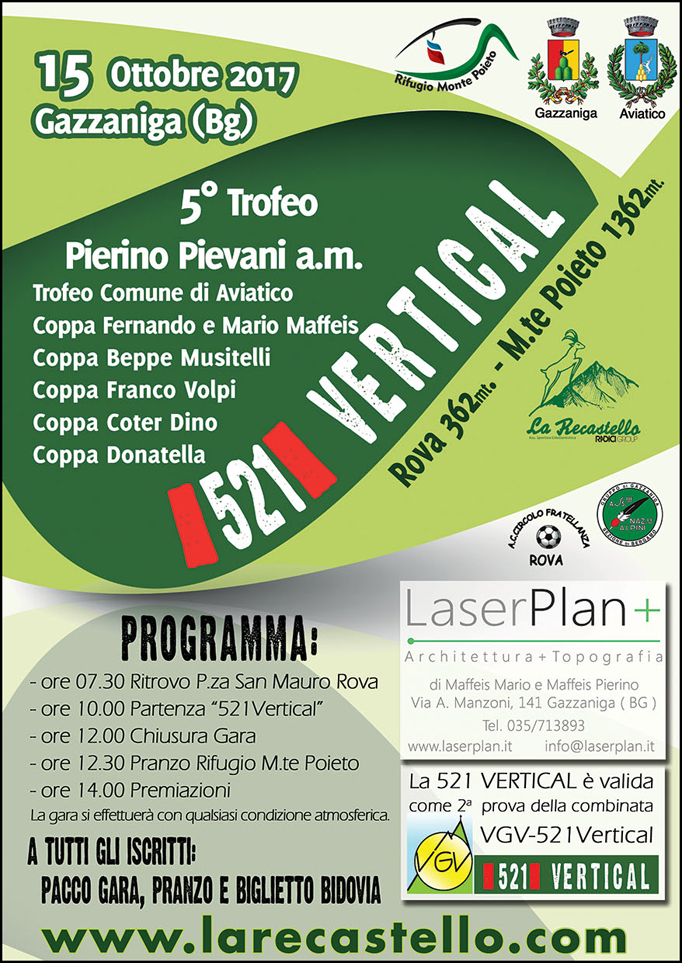 521 Vertical…..da Gazzaniga fino al monte Poieto