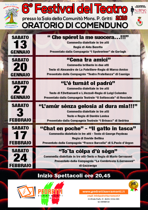 Tutto pronto per la sesta edizione del “Festival del Teatro”