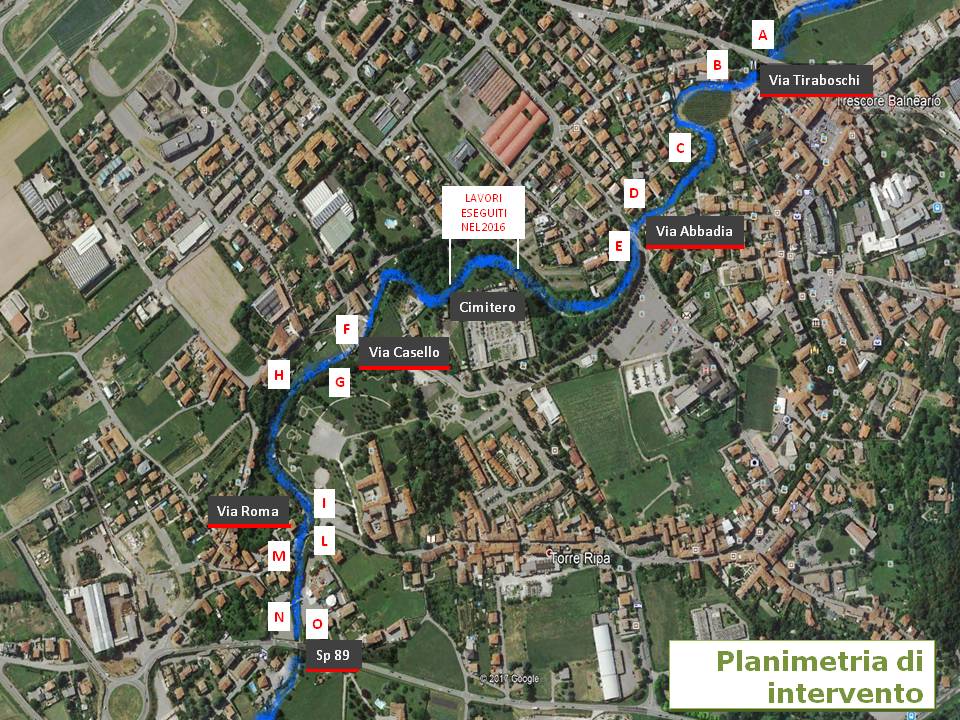 Il Gruppo Comunale di Protezione Civile provvede alla pulizia idraulica del torrente Tadone