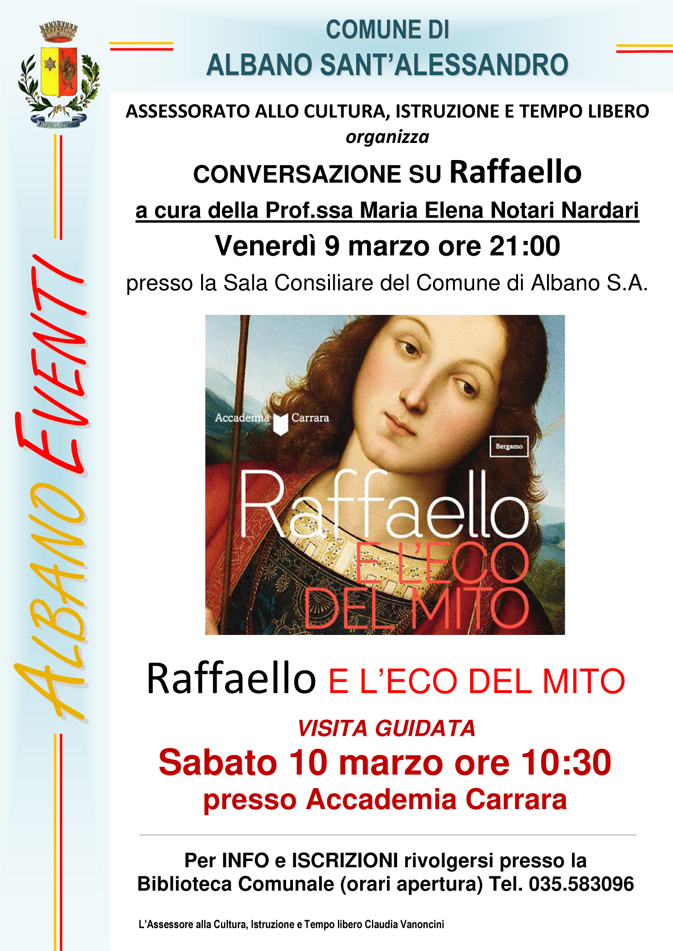 Un incontro informativo per prepararsi alla mostra “Raffaello e l’Eco del Mito”