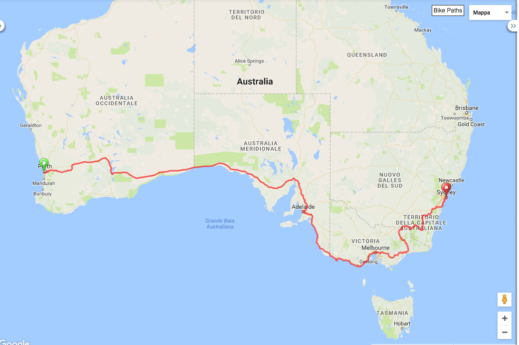 “Australia contromano in bicicletta”