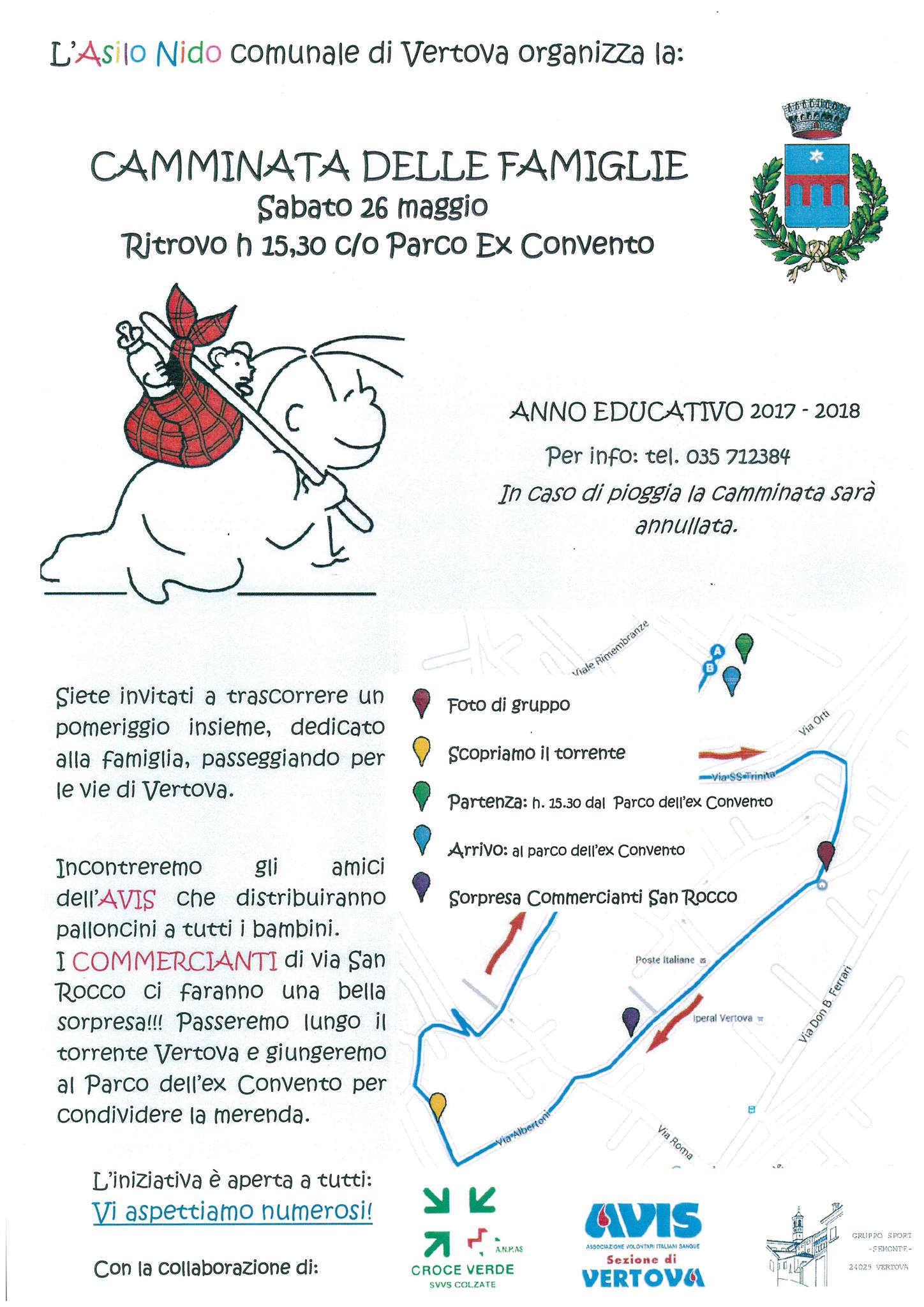 “Camminata delle Famiglie” con l’Asilo Nido comunale