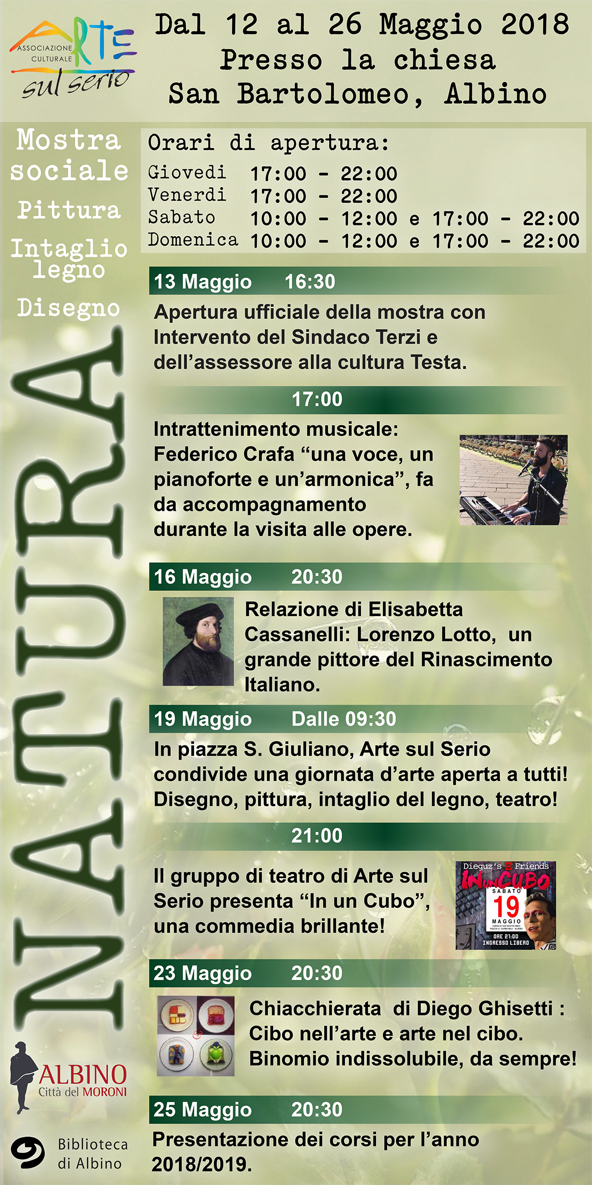 “Natura”, la mostra sociale di Arte sul Serio