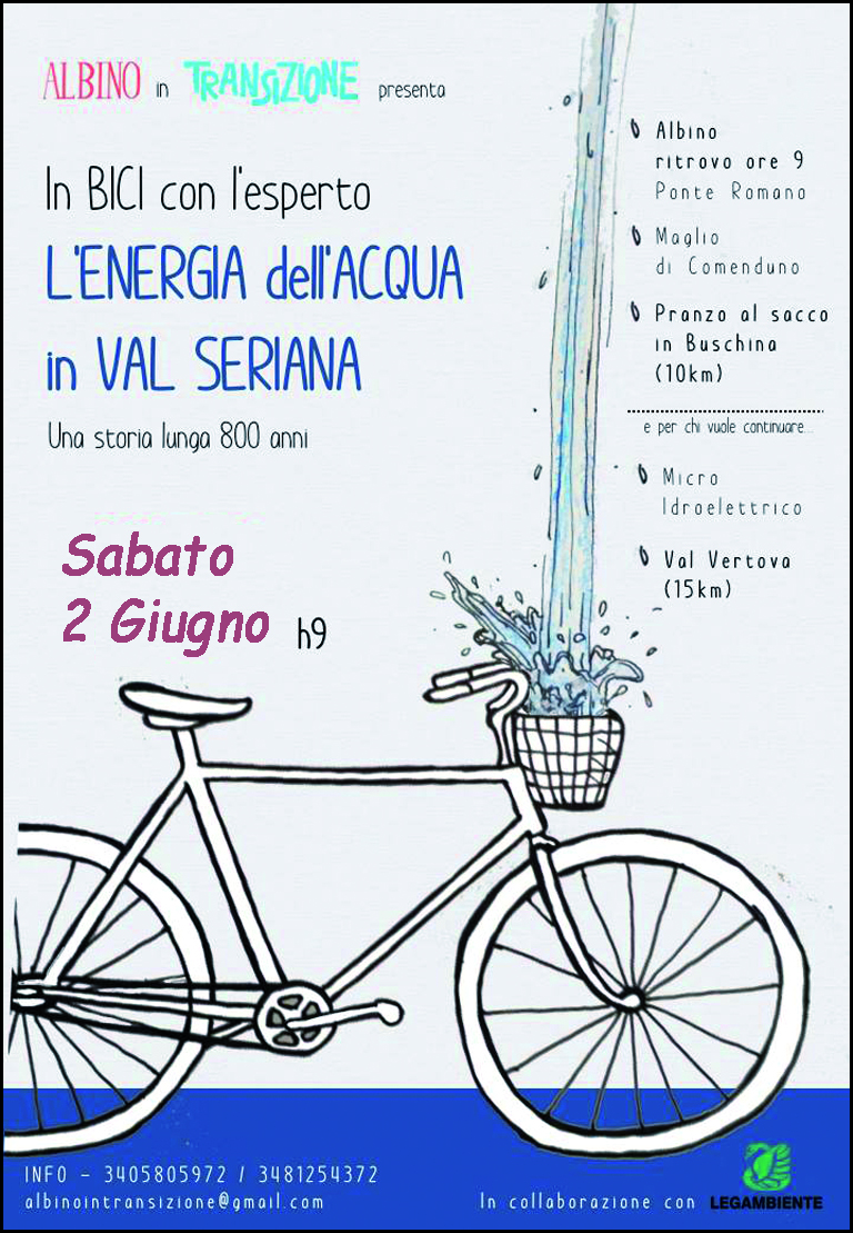Una biciclettata a tema su “L’energia dell’acqua in Val Seriana”