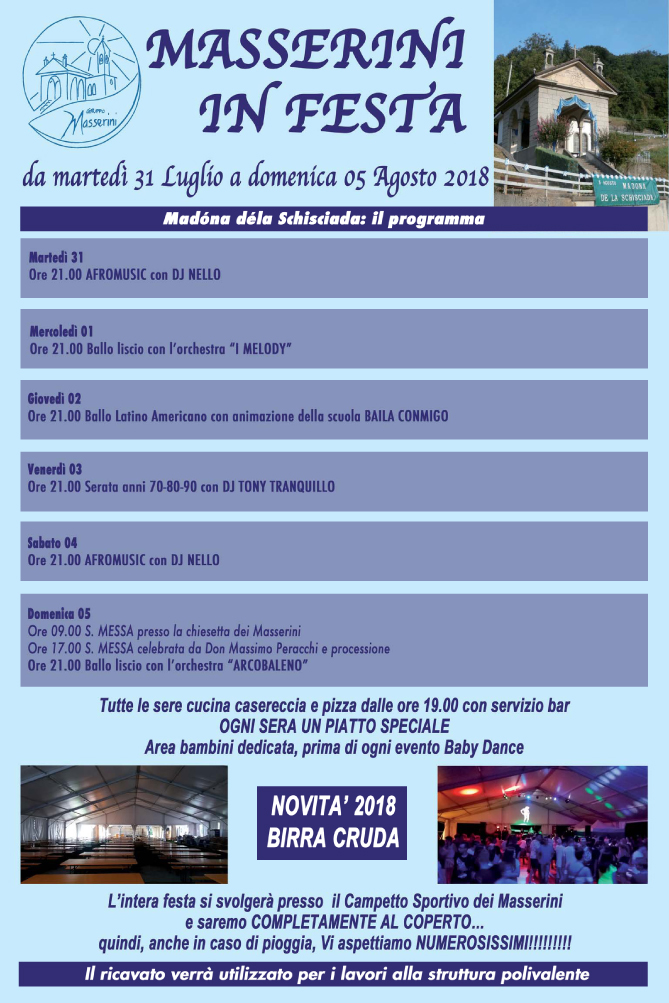 Comunità in festa per “La Madòna de la Schisciàda”