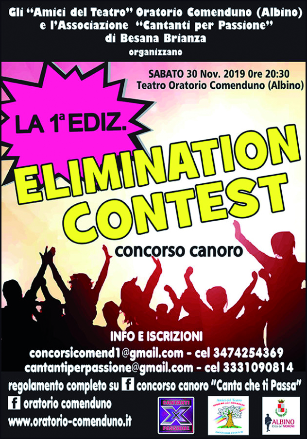 Arriva, a Comenduno, il concorso canoro “Elimination Contest”