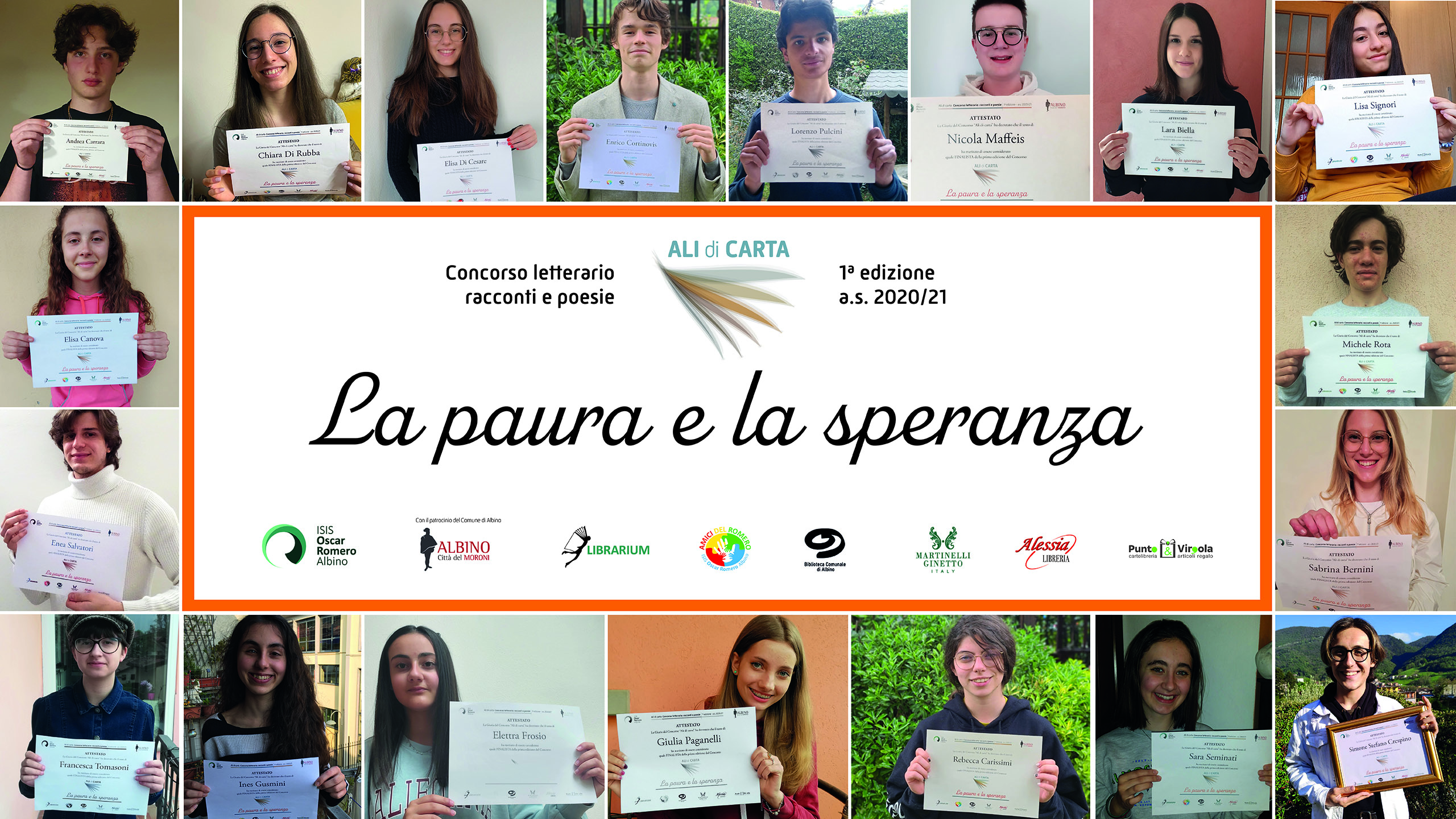 Un bel successo la prima edizione del concorso letterario “Ali di carta” dell’ISIS “Oscar Romero”