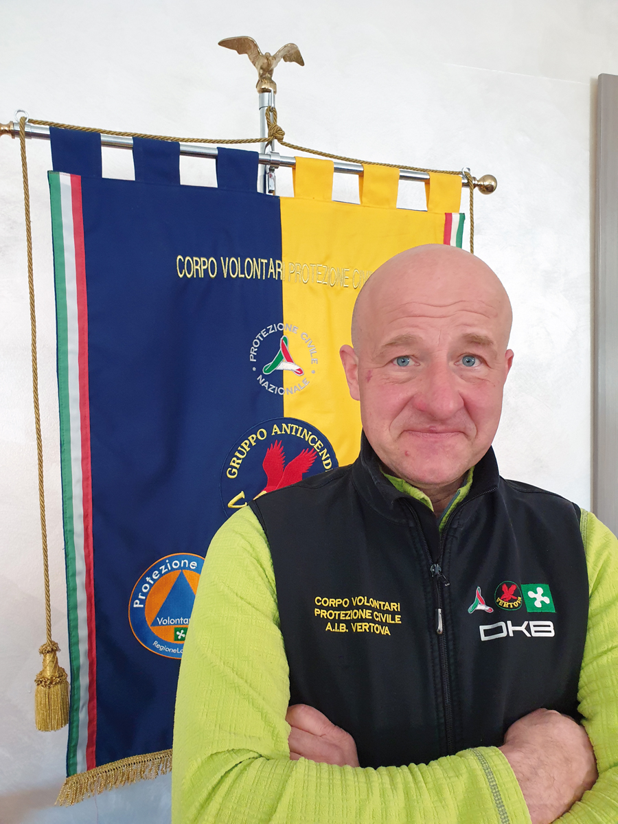Ferruccio Bettoschi,  Presidente del Corpo Volontari Protezione Civile A.I.B. di Vertova