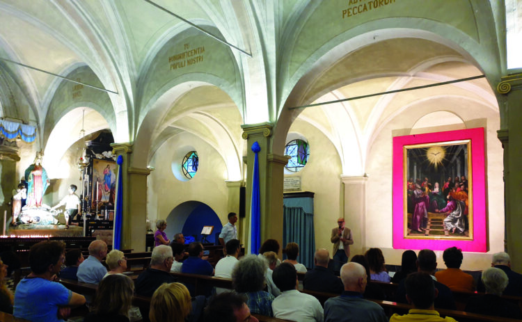 Santuario di Altino. Inaugurato il dipinto di Gian Paolo Cavagna “La Pentecoste”
