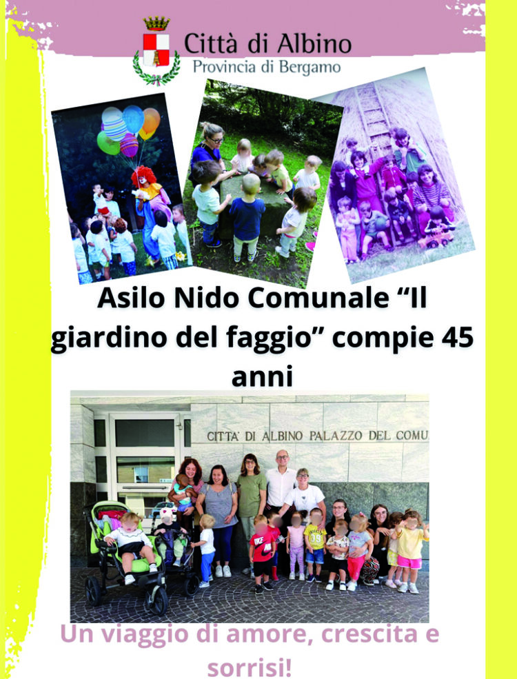 L’asilo nido comunale “Il Giardino del Faggio” compie 45 anni