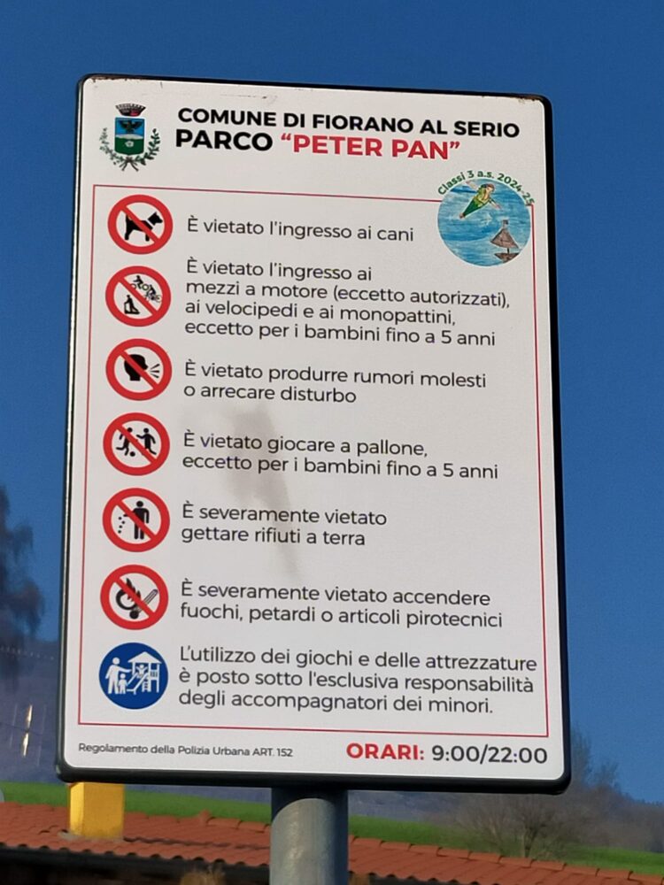 Il Regolamento dei parchi comunali